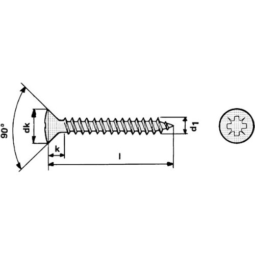 VVS-skruv TKFX A2 PZ