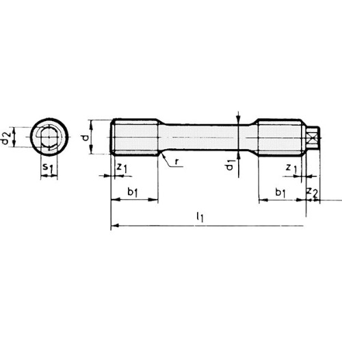 Varmhållfast töjpinnskruv VPS 21CrMoV57