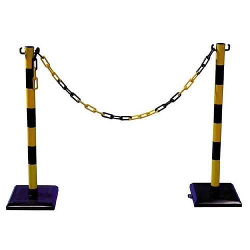 Avspärrningsstolpe för plastkätting