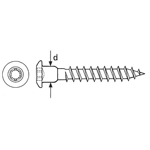 Ankarskruv EJOT Silver ruspert Torx