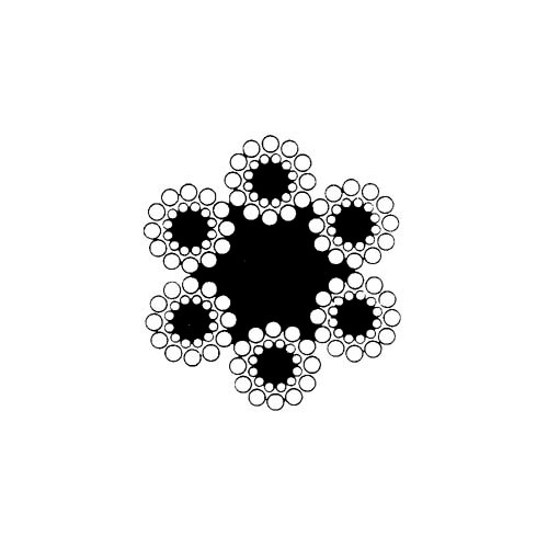 Stållina 144-trådig galv med fiberkärna