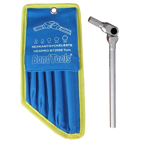 Insexnyckelsats tum BONDTOOLS BT2005 ledbar