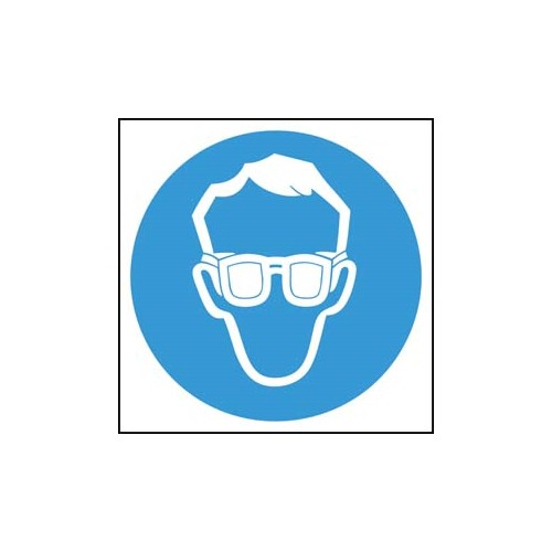 Skylt påbud ögonskydd måste användas