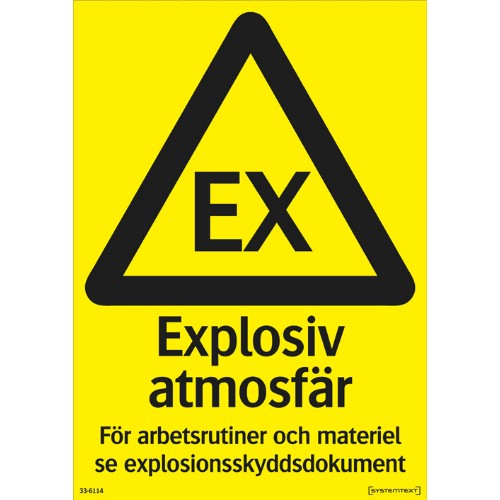 Skylt explosiv atmosfär