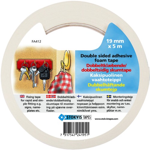 Dubbelhäftande monteringstejp STOKVIS Inomhus