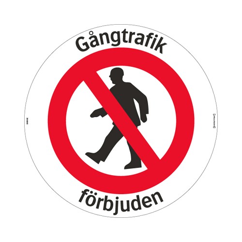 Golvdekal gångtrafik förbjuden