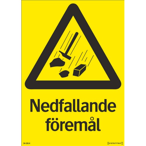 Skylt nedfallande föremål