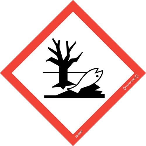 Skylt CLP-symbol miljöfarliga ämnen självhäftande