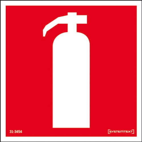 Skylt brandsläckare självhäftande