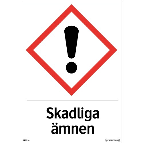 Skylt CLP skadliga ämnen