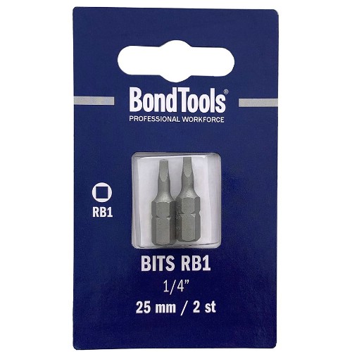 Bits 1/4" Fyrkant BONDTOOLS 25 mm