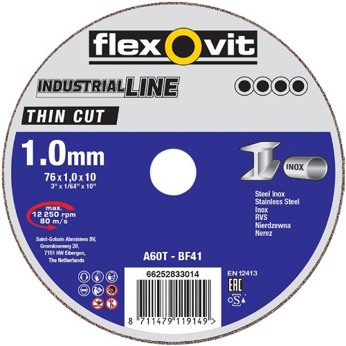 Kapskiva FLEXOVIT Industrial Line Thin Cut Typ 41