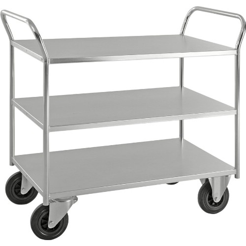 Hyllvagn KM Helsvetsad 3 hyllplan utan kant Elförzinkad
