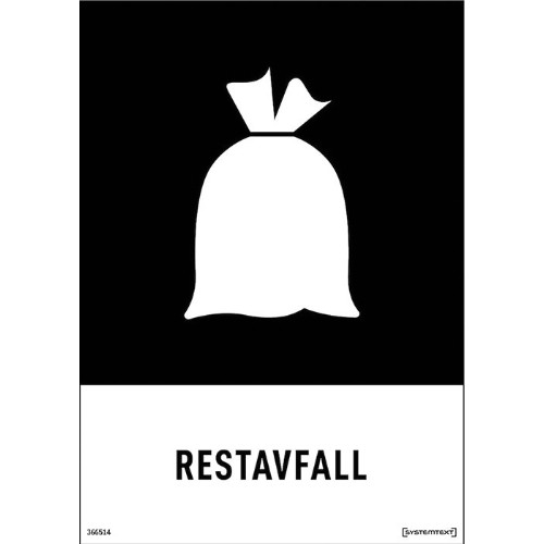 Skylt restavfall