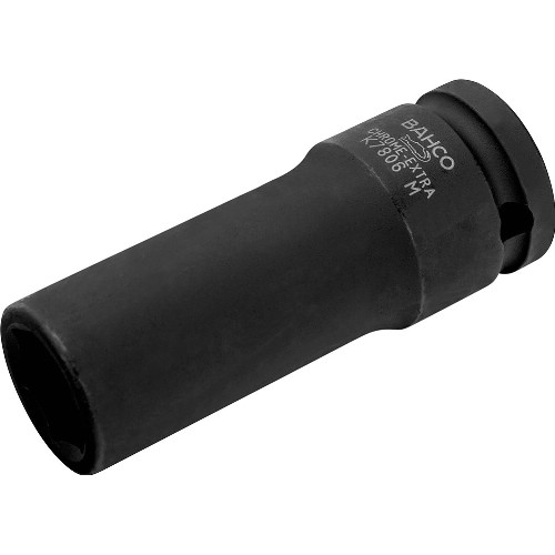 Krafthylsa 1/2" 6-kant mm BAHCO K7806M lång