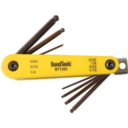 Insexnyckelsats tum BONDTOOLS BT1353 vikbar