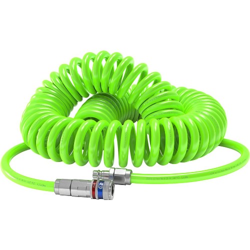 Spiralslang CEJN Hi-Vis med säkerhetskoppling 320 eSafe