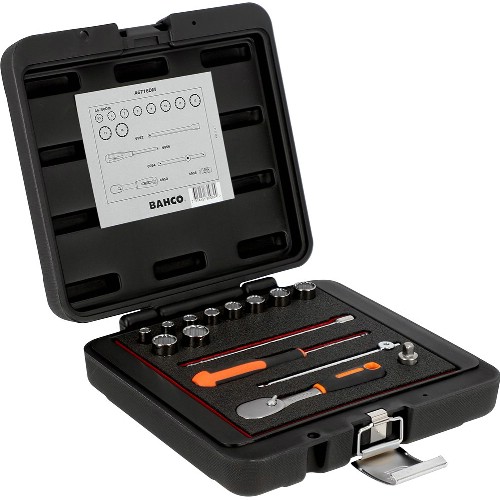 Hylsnyckelsats 1/4" mm 15-delar BAHCO A6716DM