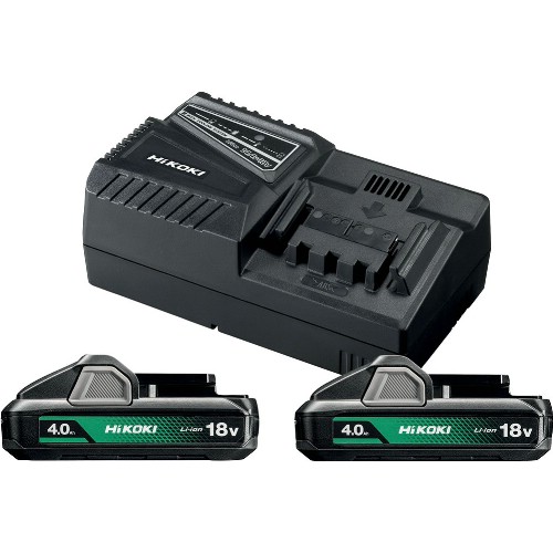 Laddare- och batteripaket HIKOKI 2x18 V 4,0 Ah Li-Ion