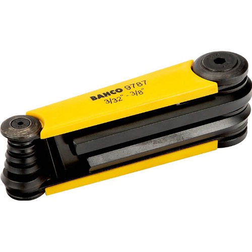 Insexnyckelsats tum BAHCO BE-9787 vikbar