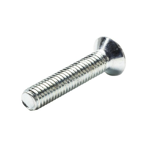 Maskinskruv spår MKFS Mässing DIN 964 A Förnicklad